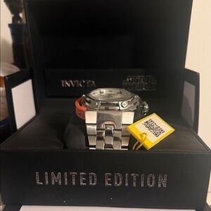 Invicta Star Wars Silver and Orange Watch
